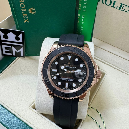 Rolex Yacht-Master 40 – Black Dial – Oysterflex