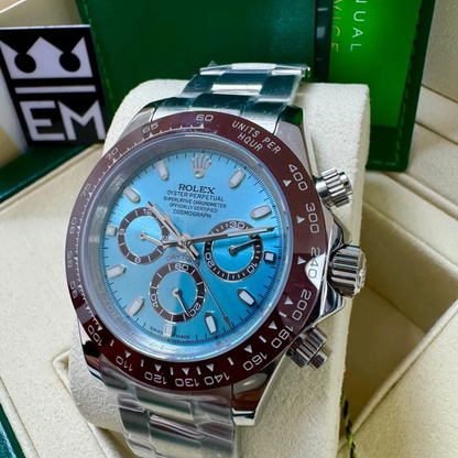 Rolex Daytona – Ice Blue Dial – Brown Ceramic Bezel