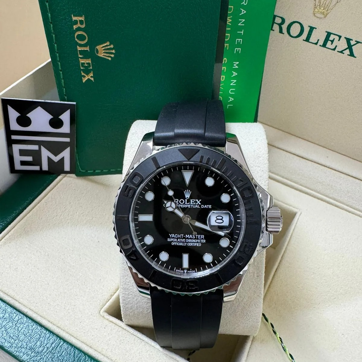 Rolex Yacht-Master 42 – Black Dial – Oysterflex