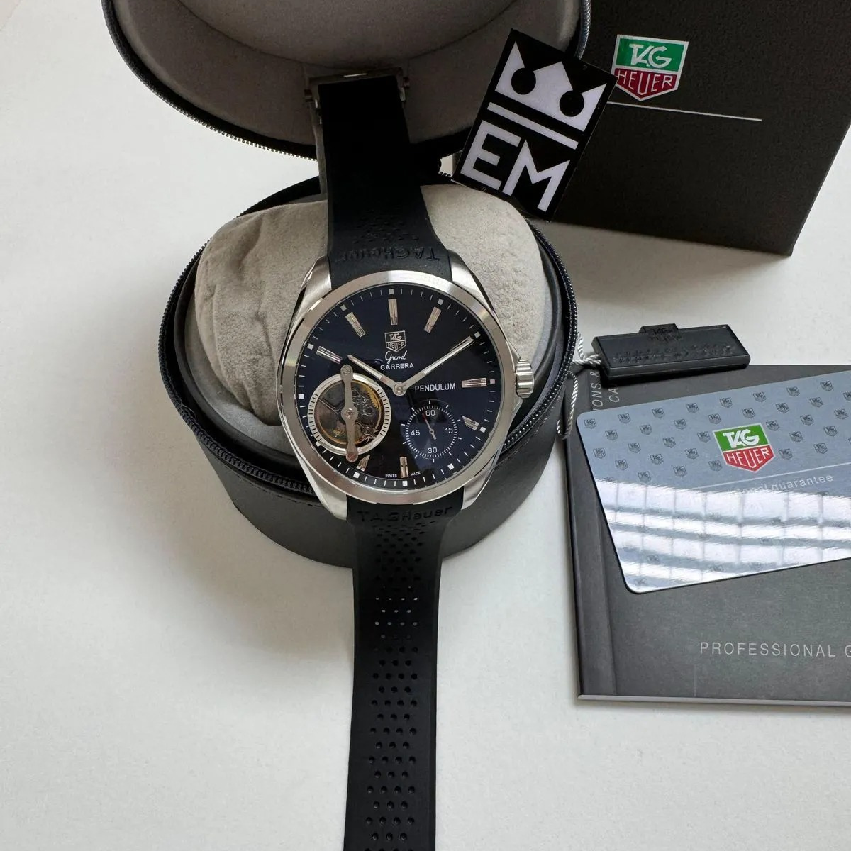 TAG Heuer Carrera Pendulum – Black & Stainless Steel