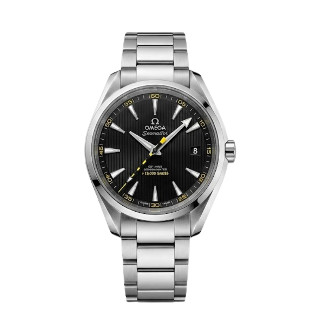 Omega Seamaster Aqua Terra > 15.000 GAUSS (Black Dial in Yellow)