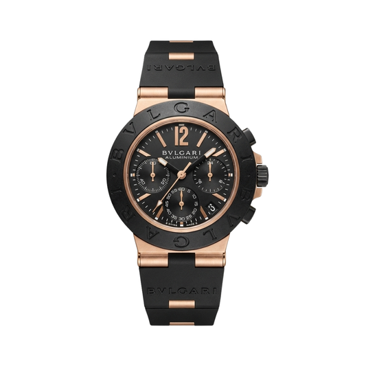 Bvlgari Aluminium Chronograph Black/Rose Gold